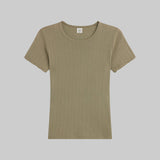 Leset - Pointelle Slim Fit Tee