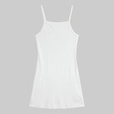 Leset - Pointelle Square Neck Mini Dress