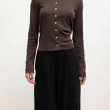 Leset - Pointelle Classic Crew Cardigan