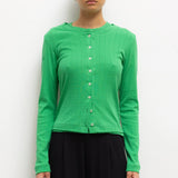 Leset - Pointelle Classic Crew Cardigan