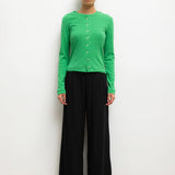 Leset - Pointelle Classic Crew Cardigan