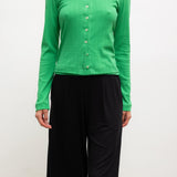 Leset - Pointelle Classic Crew Cardigan