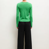 Leset - Pointelle Classic Crew Cardigan