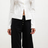 Leset - Pointelle Classic Crew Cardigan