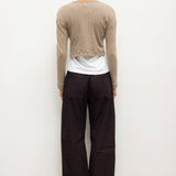 Leset - Pointelle Crop Cardigan