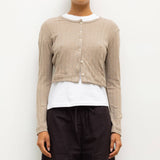 Leset - Pointelle Crop Cardigan