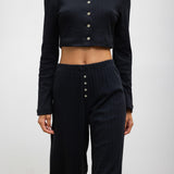 Leset - Pointelle Crop Cardigan