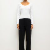 Leset - Pointelle Crop Wide Leg Pant