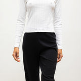 Leset - Pointelle Crop Wide Leg Pant