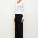 Leset - Pointelle Crop Wide Leg Pant