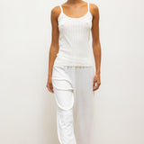 Leset - Pointelle Crop Wide Leg Pant