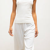 Leset - Pointelle Crop Wide Leg Pant