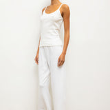 Leset - Pointelle Crop Wide Leg Pant