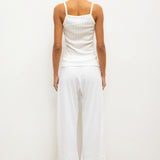 Leset - Pointelle Crop Wide Leg Pant