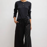 Leset - Pointelle Long Sleeve Henley