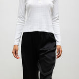 Leset - Pointelle Long Sleeve Henley