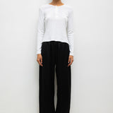 Leset - Pointelle Long Sleeve Henley