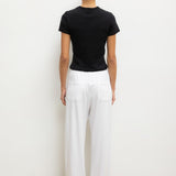 Leset - Pointelle Short Sleeve Cardigan