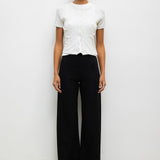 Leset - Pointelle Short Sleeve Cardigan