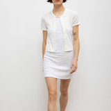 Leset - Pointelle Short Sleeve Cardigan