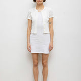 Leset - Pointelle Short Sleeve Cardigan