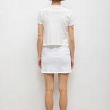 Leset - Pointelle Short Sleeve Cardigan