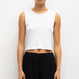 Leset - Pointelle Sleeveless Crew