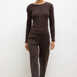 Leset - Pointelle Crop Wide Leg Pant