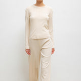 Leset - Pointelle Slim Fit Long Sleeve