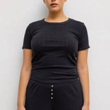 Leset - Pointelle Slim Fit Tee