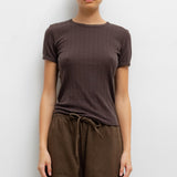 Leset - Pointelle Slim Fit Tee