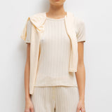 Leset - Pointelle Slim Fit Tee