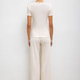 Leset - Pointelle Slim Fit Tee