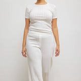 Leset - Pointelle Slim Fit Tee