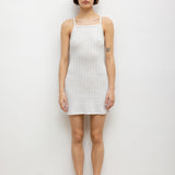 Leset - Pointelle Square Neck Mini Dress