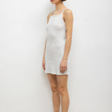 Leset - Pointelle Square Neck Mini Dress