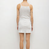 Leset - Pointelle Square Neck Mini Dress