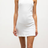 Leset - Pointelle Square Neck Mini Dress