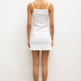 Leset - Pointelle Square Neck Mini Dress