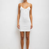 Leset - Pointelle Tie Front Dress