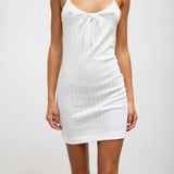 Leset - Pointelle Tie Front Dress