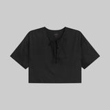 Leset - Yoko Short Sleeve Tie Top