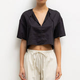 Leset - Yoko Short Sleeve Tie Top