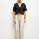 Leset - Yoko Short Sleeve Tie Top