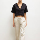 Leset - Yoko Short Sleeve Tie Top