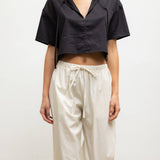 Leset - Yoko Short Sleeve Tie Top