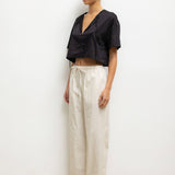 Leset - Yoko Short Sleeve Tie Top