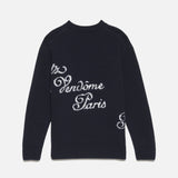 FRAME - Ritz Mens Crew Sweater -- Navy Multi