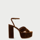 Loeffler Randall - Loretta Brown Velvet Platform Sandal