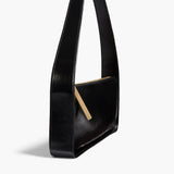 Khaite - Lori Baguette Bag in Black Crackle Patent Leather